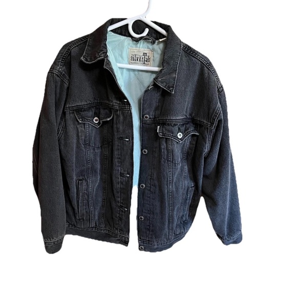 Levi’s Silvertab Baggy Trucker Jacket EXC Black Men/Women Streetwear Size M - Picture 1 of 7